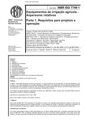 NBR ISO 7749-1 - 2000 - Equipamentos de irrigação agrícola - Aspersores rotativos - Parte 1 Requisitos para projetos e operação.pdf