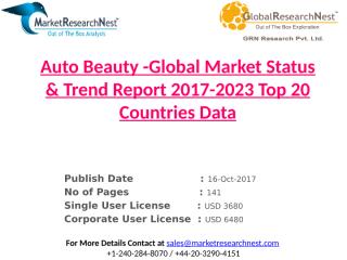 Auto Beauty -Global Market Status & Trend Report 2017-2023 Top 20 Countries Data.pptx
