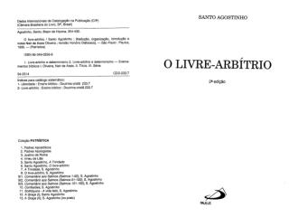 O Livre Arbítrio - Santo Agostinho (obrascatolicas.com).pdf