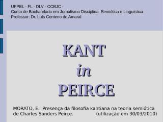kant in peirce.ppt